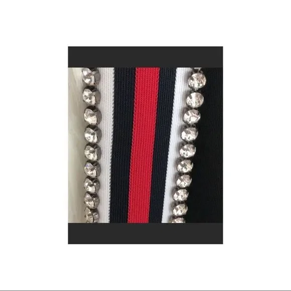 GUCCI
Women's Black Swarovski Crystal-embellished Striped Track Pants - Picture 2 of 9